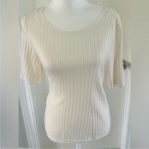 Banana Republic Ribbed Merino Scoop Neck Lightweight Sweater Size Large